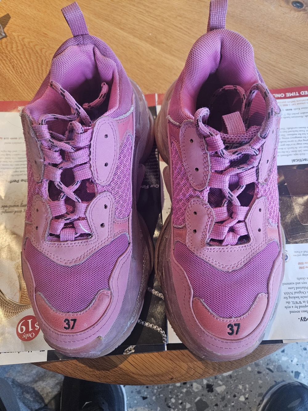 Balenciaga Women’s Pink Chunky Athletic Sneakers Preowned